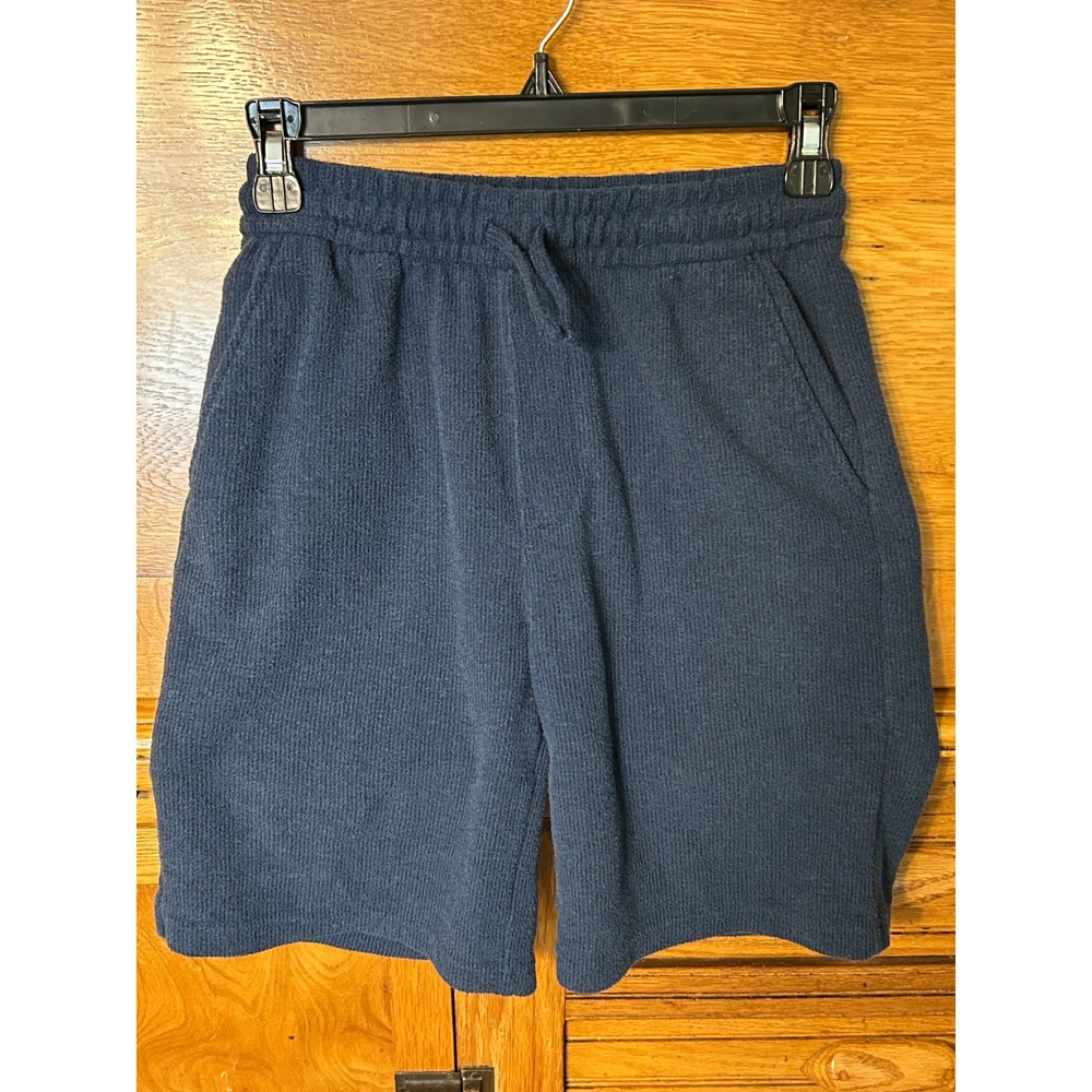 Zara Kids Skater Streetwear Navy Blue Terry Cloth Knit Shorts Boys Size 13-14